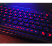 Rechargeable Bluetooth Keyboard for Windows/Android/iPad - BT-80-03 - red backlight-iKey