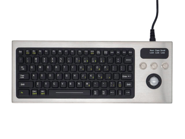 Stainless Steel Keyboard with Integrated Trackball - DBL-810-TB – ikey