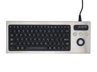 Keyboard with Integrated Trackball - DBL-810-TB -iKey