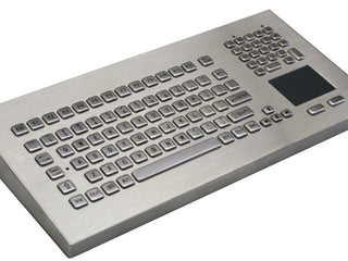 Stainless Steel Keyboard with Touchpad - DT-102-SS - side - iKey