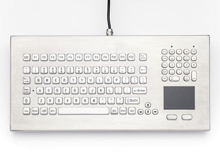 Stainless Steel Keyboard with Touchpad - DT-102-SS - iKey