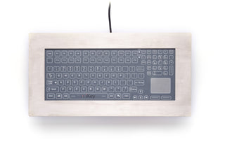 Stainless Steel Membrane Keyboard with Touchpad - PM-5K-MEM-TP - iKey