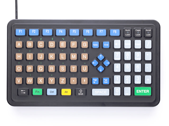 Panel Mount Keyboard with Oversized Keys - PM-72 – ikey