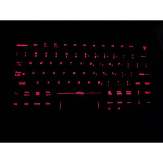 Industrial Keyboard with Emergency Key - SL-86-911-FSR - red backlit keyboard -iKey