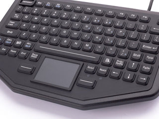 Keyboard with Touchpad & Optional Mounting Holes - SL-86-911-TP-FL - thin - iKey