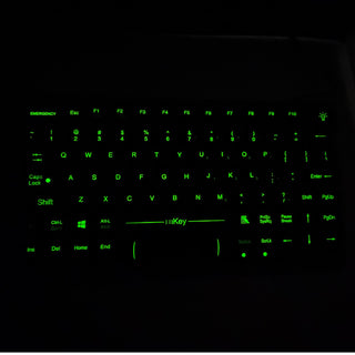 Industrial Keyboard with Emergency Key - SL-86-911-FSR - green backlit keyboard - iKey