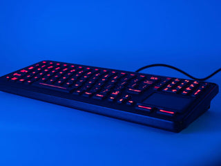 Sealed Keyboard with Integrated Touchpad & Backlighting - SLK-97-TP-M-BLK - red backlight - iKey