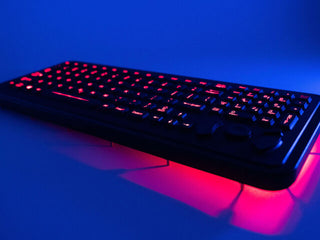 Panel Mount Keyboard with FSR & Backlighting - SLP-102-FSR - red backlight - iKey