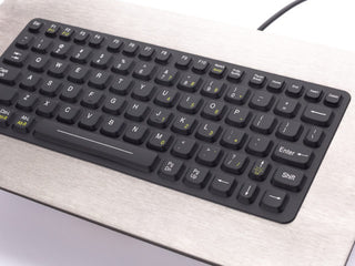 Compact Backlit Industrial Keyboard - Stainless Steel -iKey