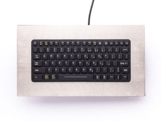 Compact Backlit Industrial Keyboard - Stainless Steel - SLP-81 - iKey